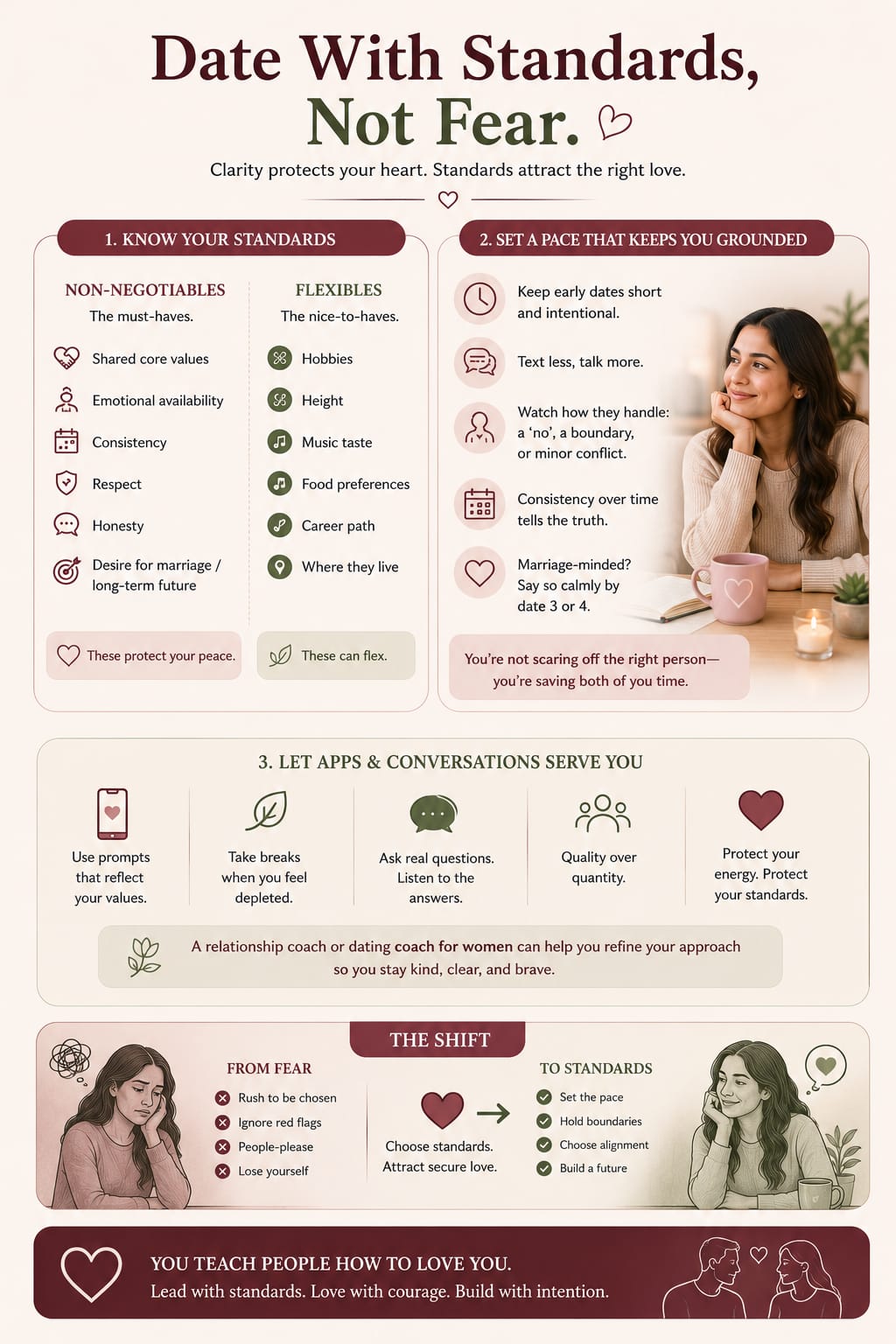 Date with standards, not fear - clarity protects your heart, and high standards attract the right love —  Relationship Coach Rohit J. Bhandarii
