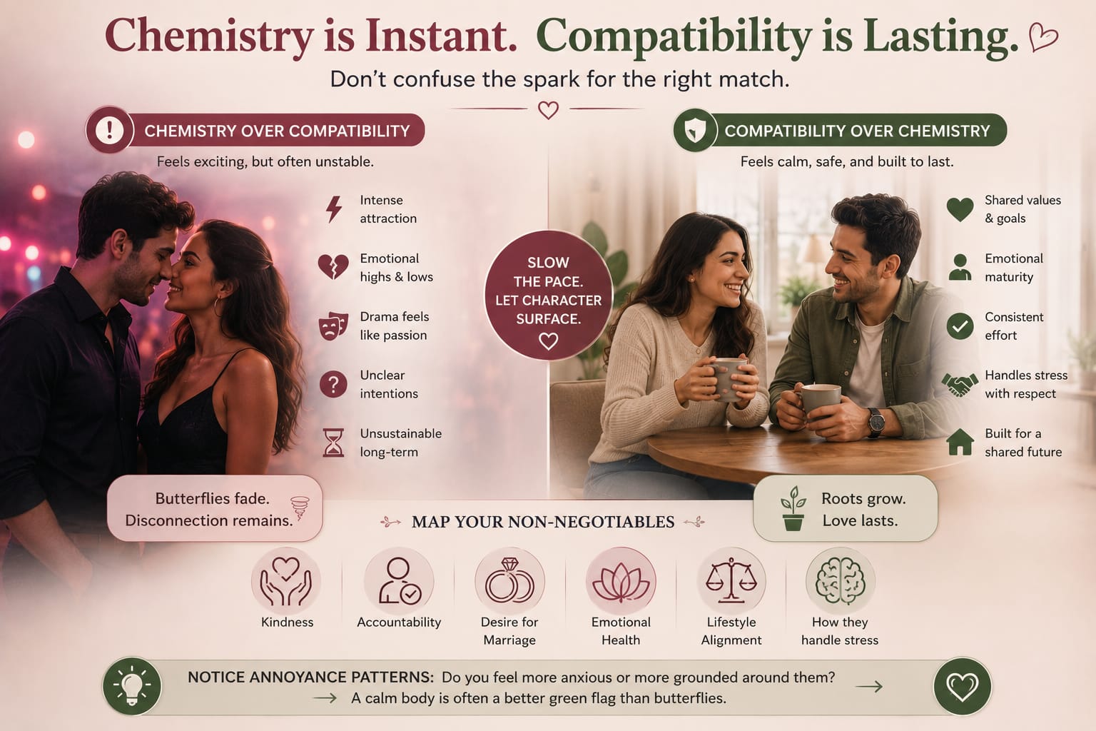 Chemistry attracts. Compatibility sustains—  Relationship Coach Rohit J. Bhandarii
