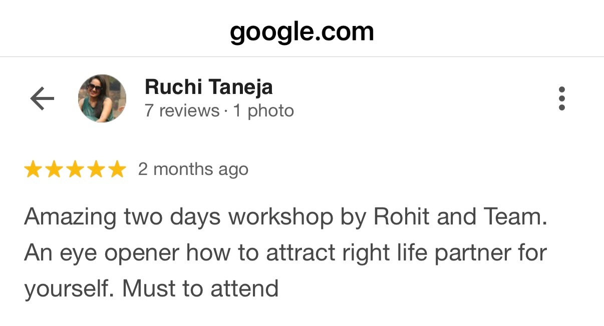 Five star Google review from client praising Rohit J Bhandarii 7