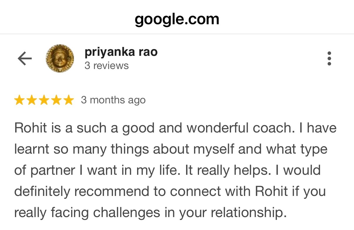 Five star Google review from client praising Rohit J Bhandarii 8