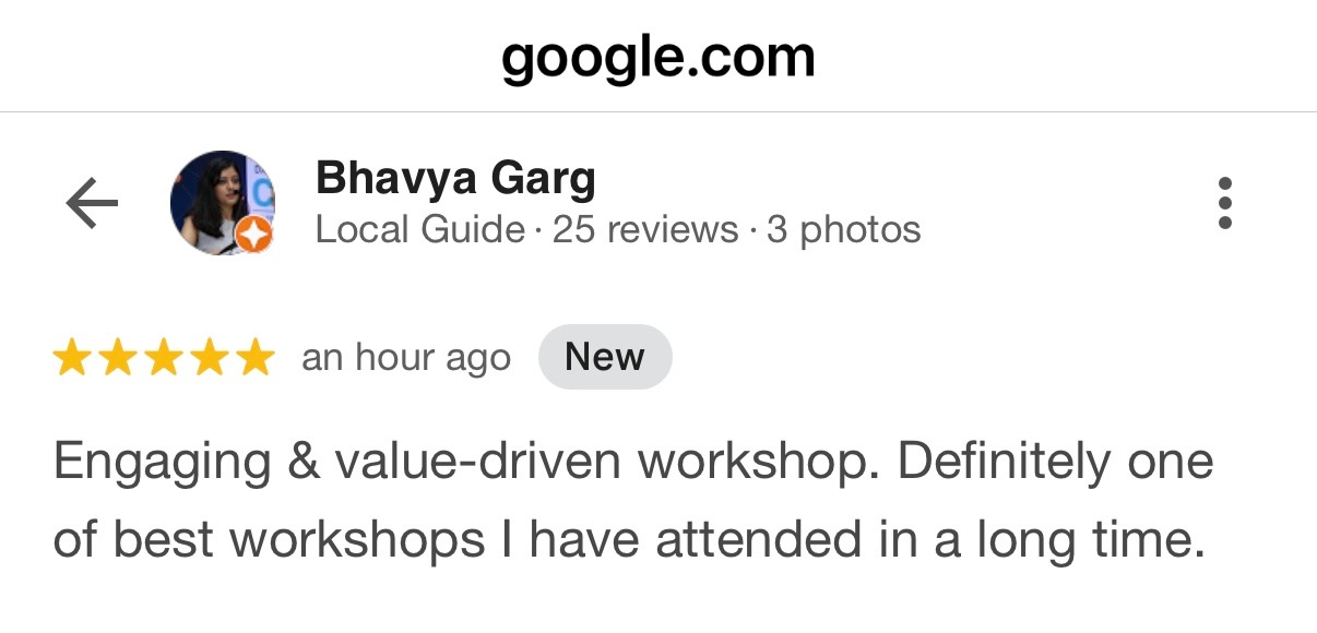 Five star Google review from client praising Rohit J Bhandarii 9