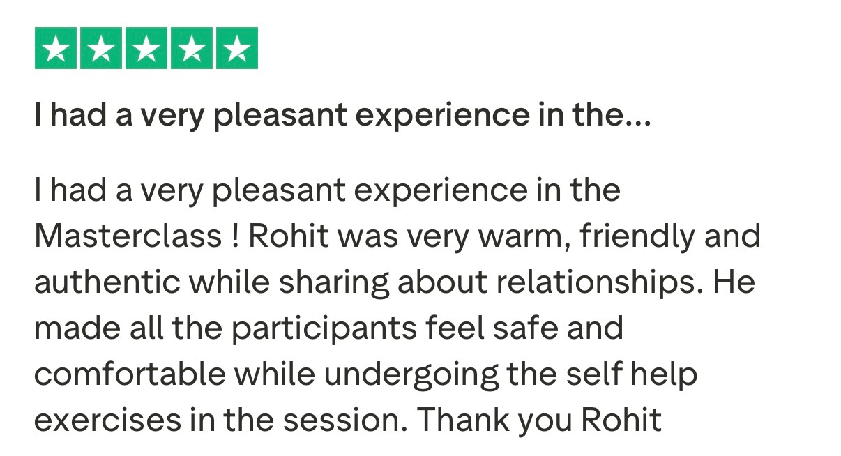 Five star Trustpilot review from client praising Rohit J Bhandarii 11