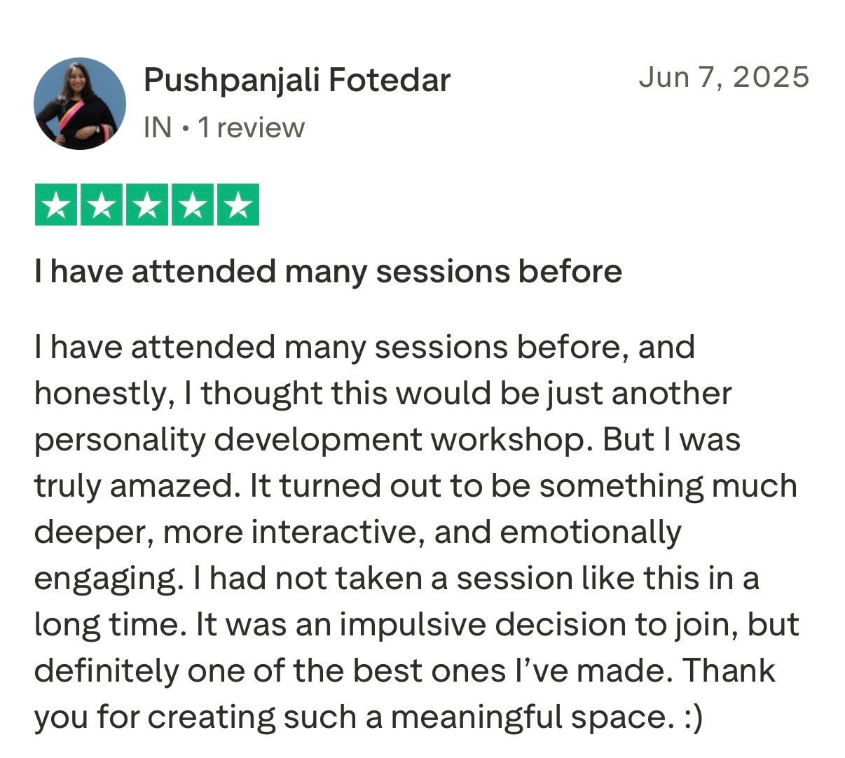 Five star Trustpilot review from client praising Rohit J Bhandarii 29