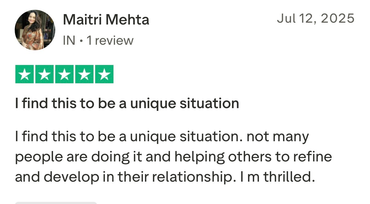Five star Trustpilot review from client praising Rohit J Bhandarii 5